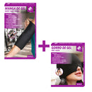 Pack Cojín de gel para rodillos mixtos y Gorro de gel para tratamiento del dolor 