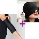 Pack Cojín de gel para rodillos mixtos y Gorro de gel para tratamiento del dolor 